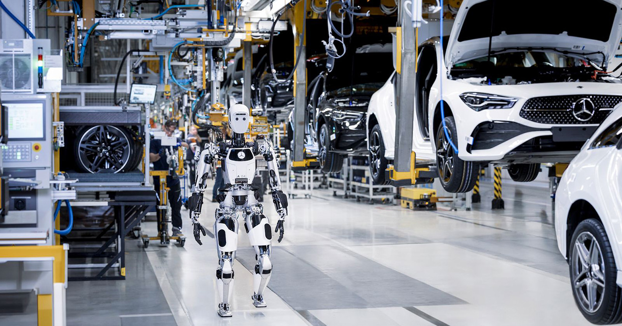 Apollo-Roboter im Mercedes-Benz Automobilmontagewerk Apollo-Roboter im Mercedes-Benz Automobilmontagewerk