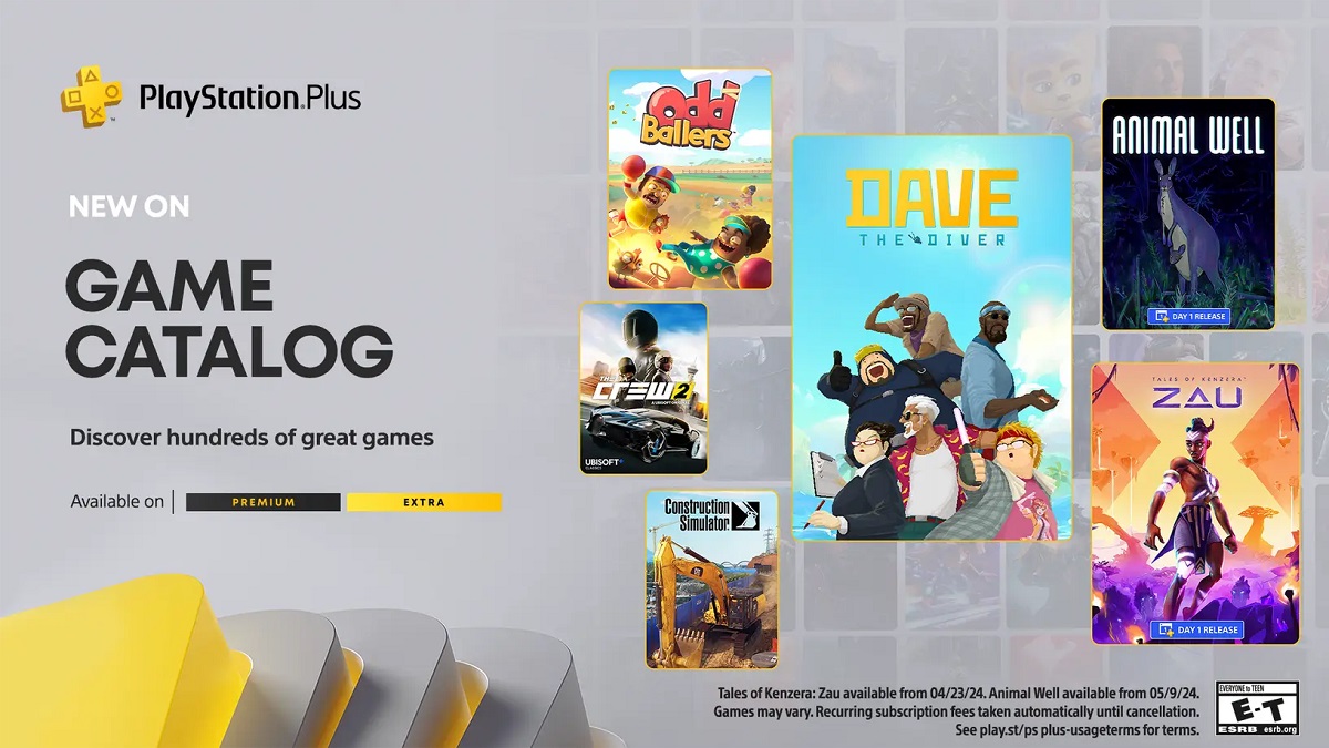 Das PlayStation Plus Extra- und Premium-Angebot für April ist ab sofort erhältlich und enthält unter anderem Dave the Diver, The Crew 2 und Miasma Chronicles. Das PlayStation Plus Extra- und Premium-Angebot für April ist ab sofort erhältlich und enthält unter anderem Dave the Diver, The Crew 2 und Miasma Chronicles.