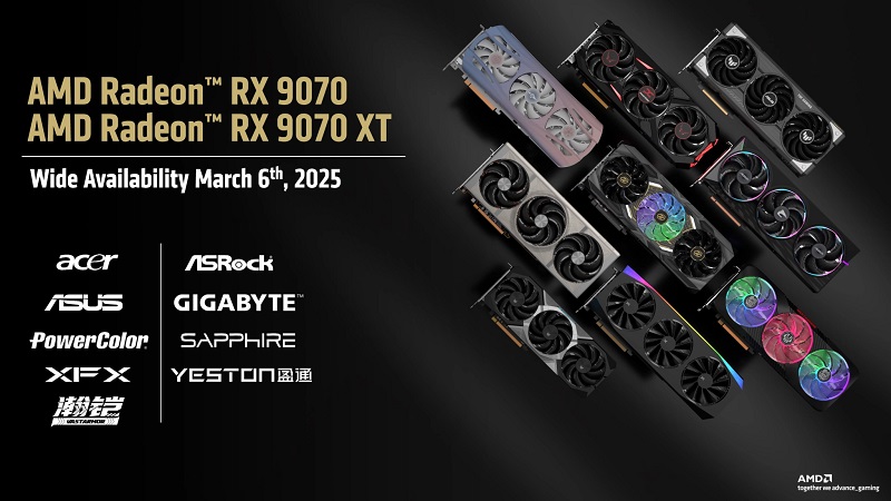 Bildtitel AMD-Partner-Grafikkarten von Asus, Acer, Sapphire und Gigabyte