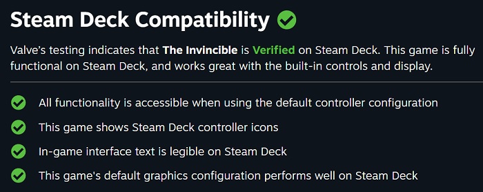 Der atmosphärische Thriller The Invincible wird ab dem Veröffentlichungsdatum vollständig mit der Handheld-Konsole Steam Deck kompatibel sein-2
