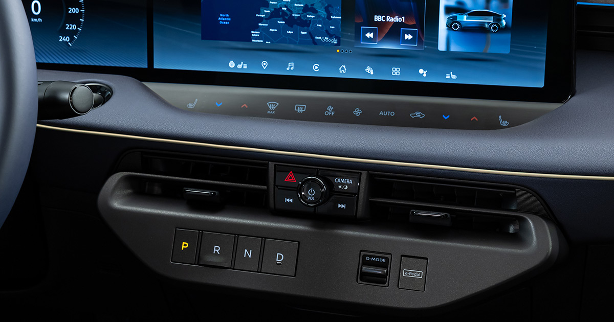 Das technologische Interieur des neuen Nissan Leaf