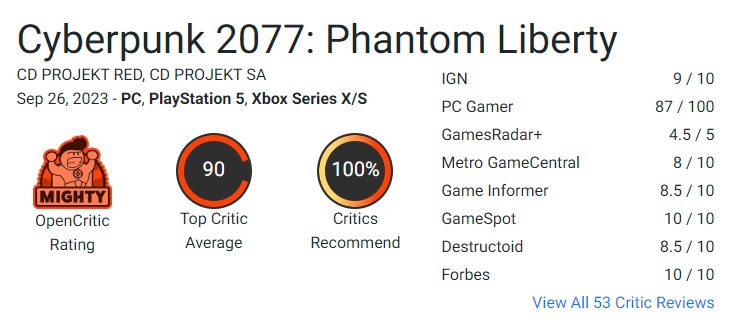 Die Kritiker sind von Cyberpunk 2077 begeistert: Phantom Liberty! Die ersten Rezensionen von Journalisten sprechen von höchster Qualität der Erweiterung und ihrer spannenden Handlung-2
