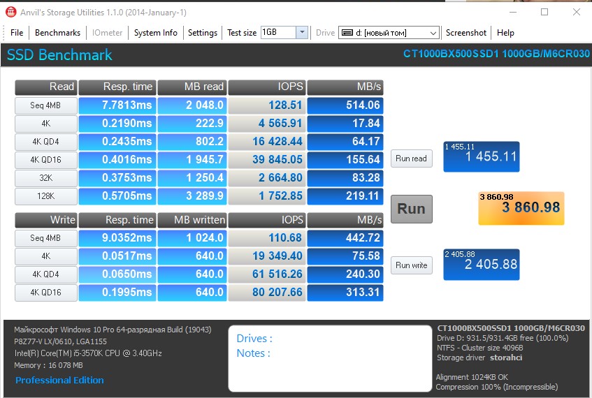 Crucial BX500 1TB Test: Budget SSD als Speicher statt HDD-19 Crucial BX500 1TB Test: Budget SSD als Speicher statt HDD-19