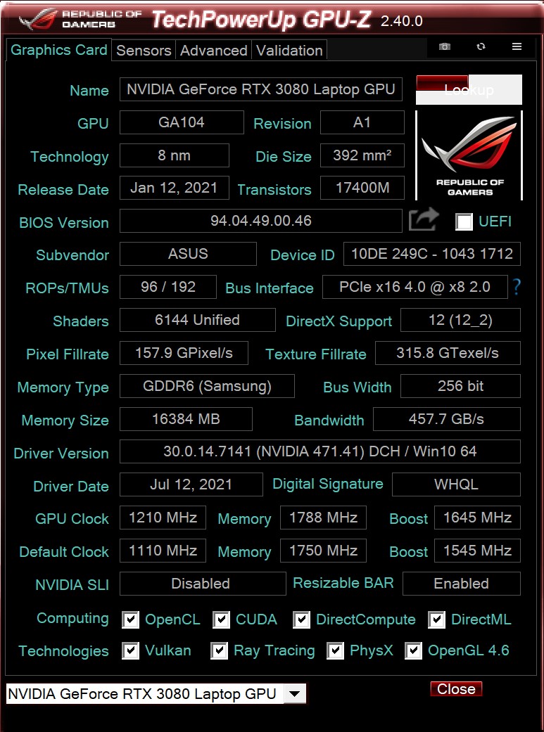 ASUS ROG Zephyrus S17 GX703 im Test: ein All-in-One-Gaming-Laptop-37 ASUS ROG Zephyrus S17 GX703 im Test: ein All-in-One-Gaming-Laptop-37