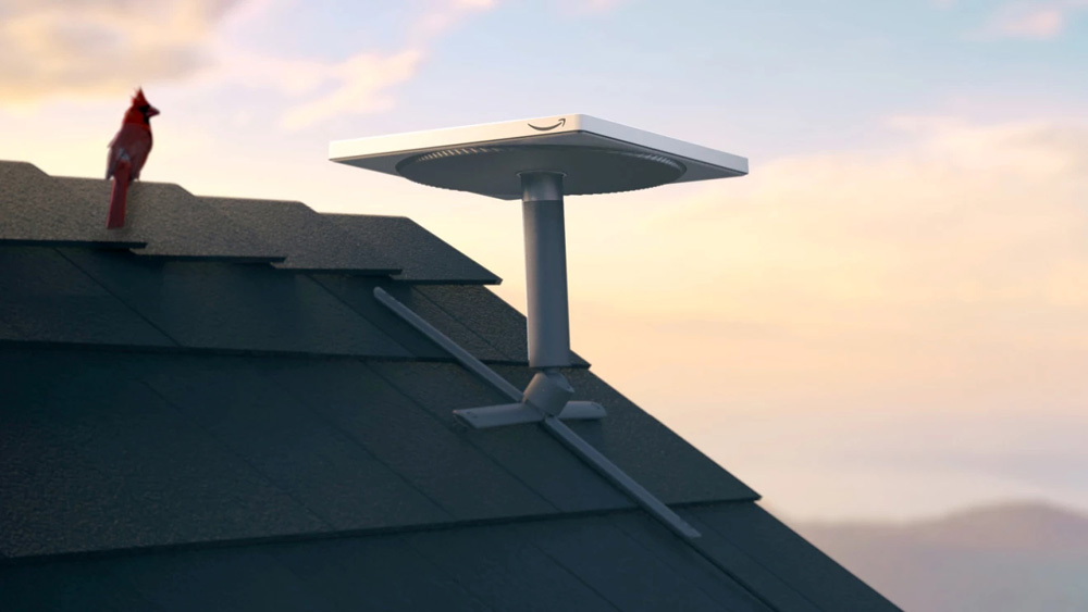 Satellit von Amazons Projekt Kuiper im Weltraum Satellit von Amazons Projekt Kuiper im Weltraum