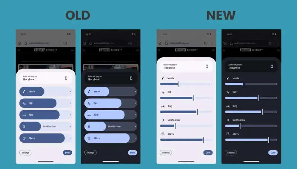 Der neue minimalistische Lautstärkeregler von Android 16 Der neue minimalistische Lautstärkeregler von Android 16