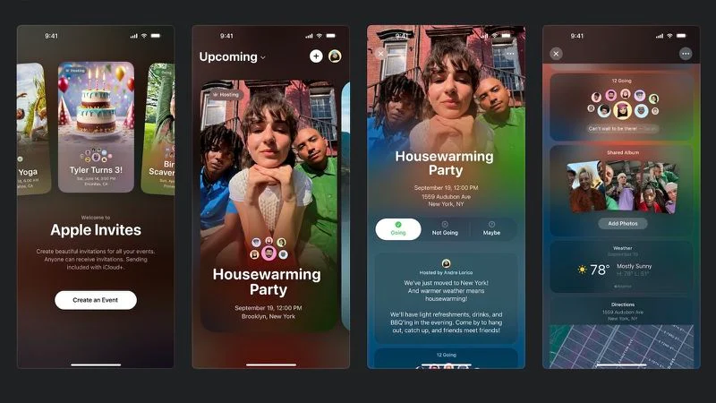 Apple Invites Bildschirmabbildungen Apple Invites Bildschirmabbildungen