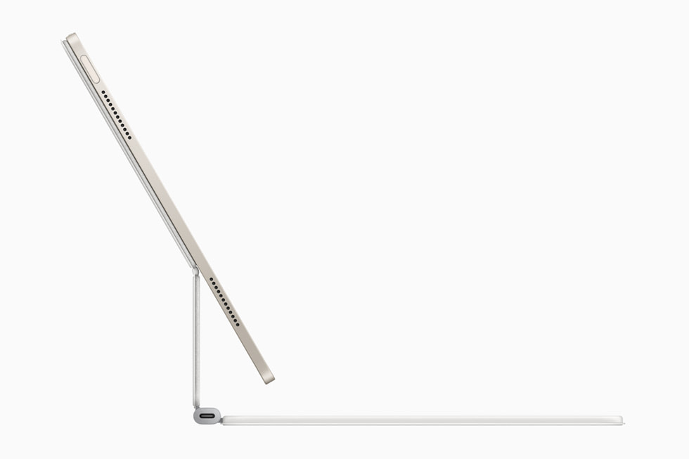 Apple iPad Air und Magic Keyboard - Seitenansicht Apple iPad Air und Magic Keyboard - Seitenansicht