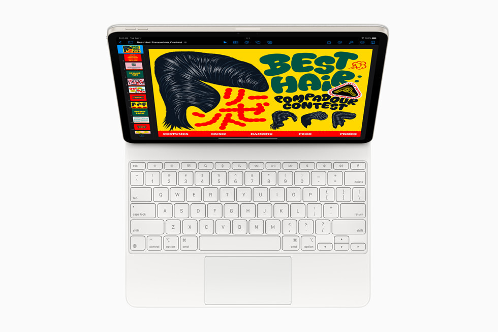Apple iPad Air und Magic Keyboard - Ansicht von oben Apple iPad Air und Magic Keyboard - Ansicht von oben