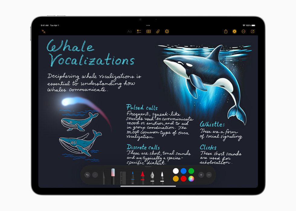 Apple iPad Air mit einem intelligenten Bilderstick in Notizen Apple iPad Air mit einem intelligenten Bilderstick in Notizen