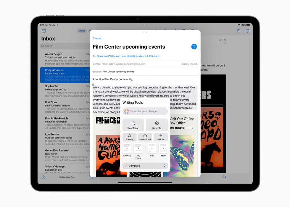 Apple iPad Air mit intelligenten Schreibwerkzeugen Apple iPad Air mit intelligenten Schreibwerkzeugen