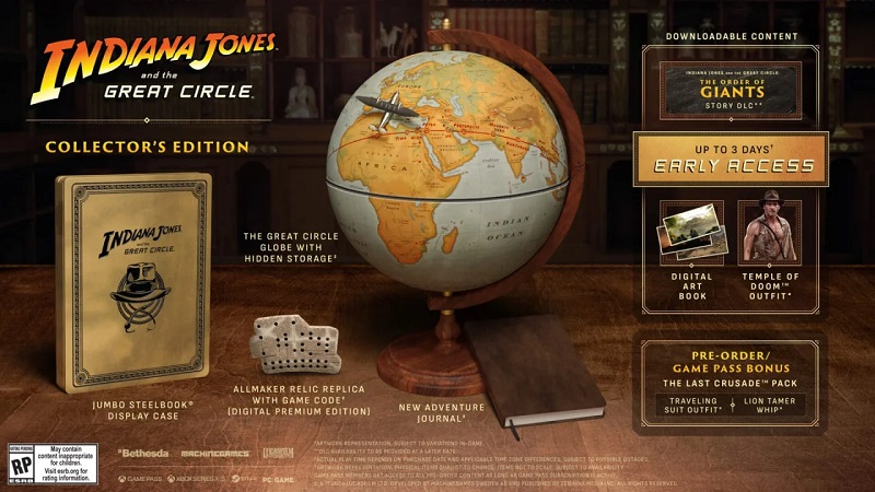 Wer will eine Weltkugel? Bethesda hat Sammler- und Premium-Editionen des Action-Abenteuers Indiana Jones und der Große Kreis vorgestellt-2