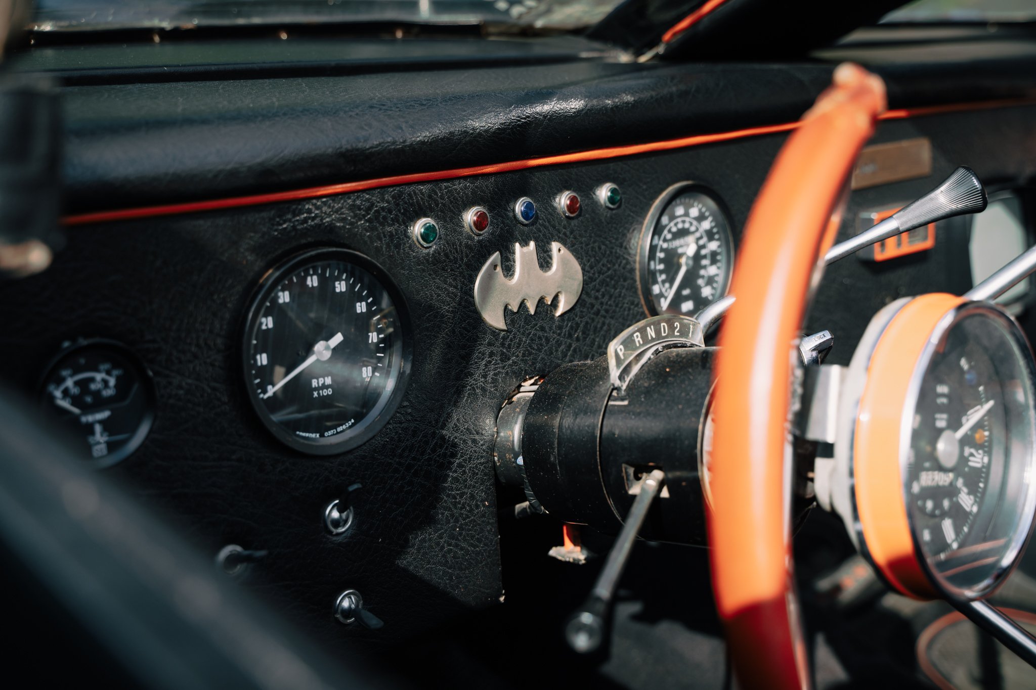 Das Interieur der Batmobile-Replik Das Interieur der Batmobile-Replik