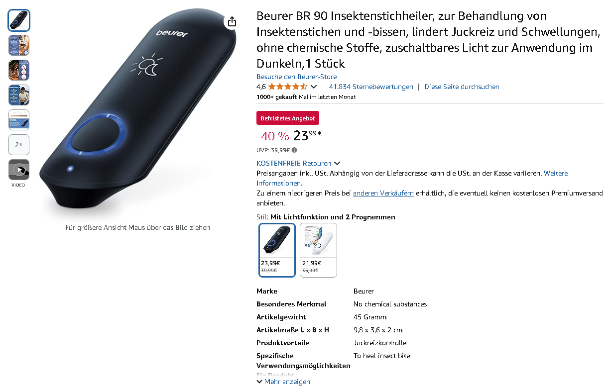 Beurer BR 90 Insektenstichheiler
