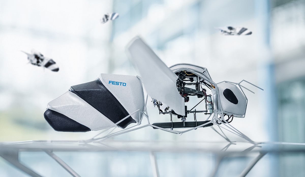Hauptsache, es ist nicht so wie in der Fernsehserie Black Mirror! Festo präsentierte auf der Hannover Messe einen Schwarm bionischer Bienen Hauptsache, es ist nicht so wie in der Fernsehserie Black Mirror! Festo präsentierte auf der Hannover Messe einen Schwarm bionischer Bienen