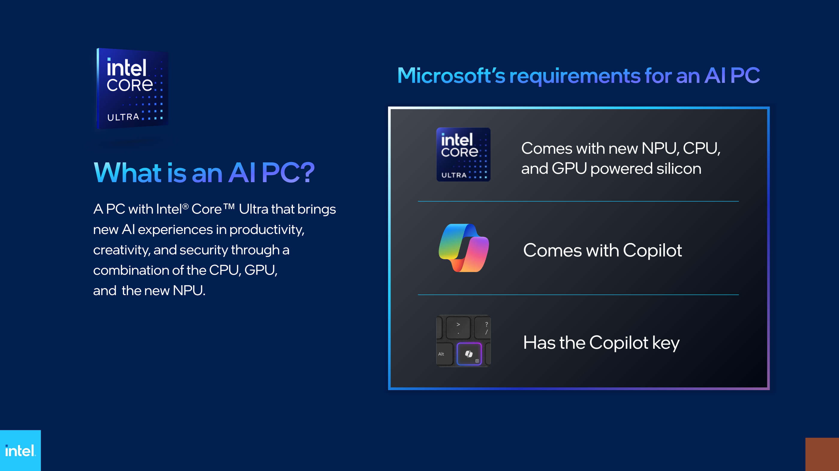 Microsoft verlangt von KI-Computern einen eigenen Copilot-Schlüssel - Intel-2