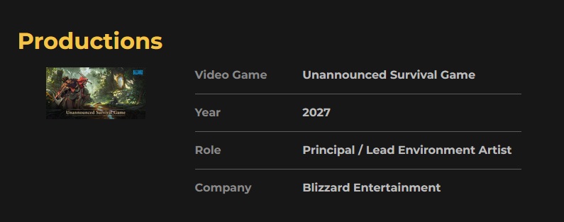 Hat der Blizzard-Künstler die Katze aus dem Sack gelassen? Der voraussichtliche Veröffentlichungstermin des Fantasy-Survival-Simulators des amerikanischen Unternehmens ist bekannt geworden-2