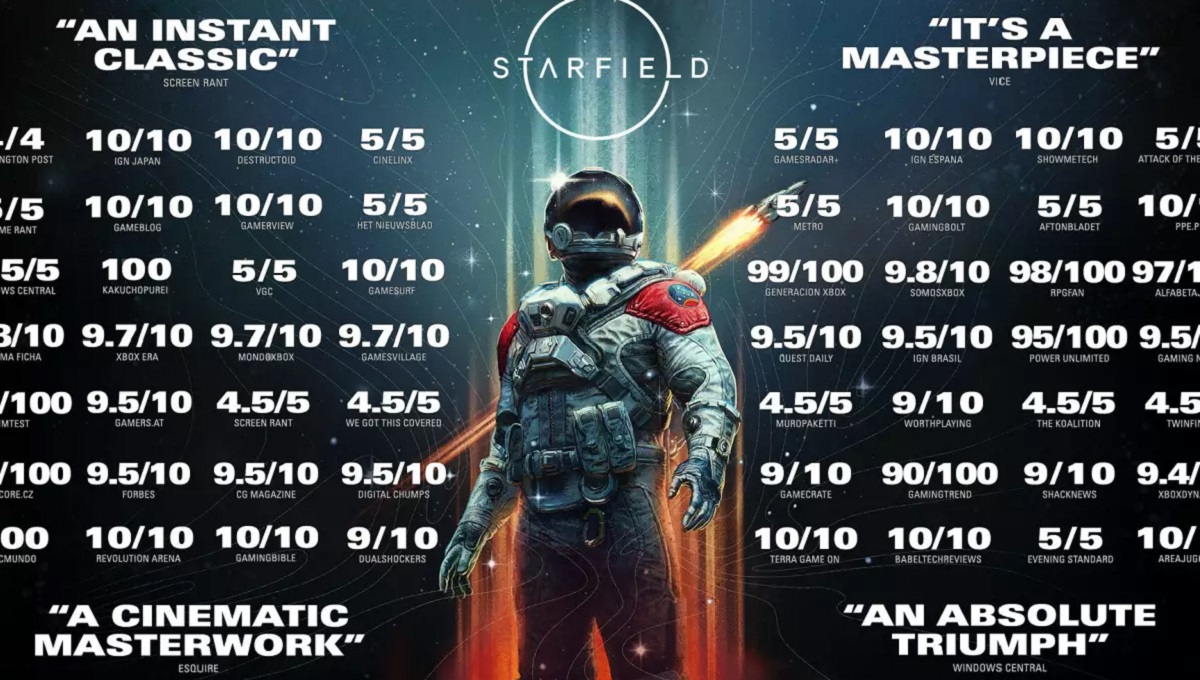 "Ein absoluter Triumph für Bethesda" - Starfield-Entwickler veröffentlichen Lobvideo mit positiven Pressestimmen