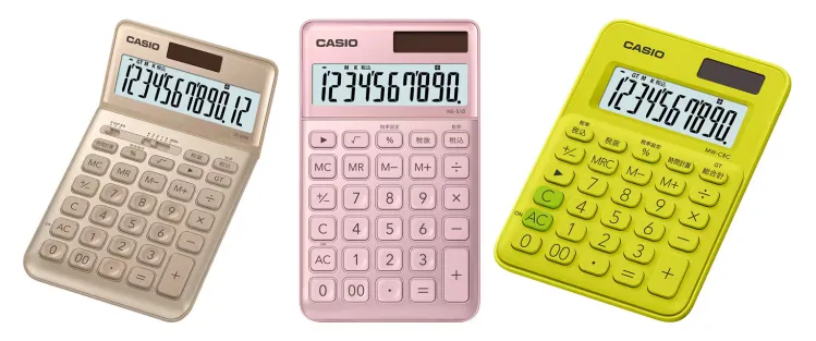 Casio Taschenrechner der Serie MS-20UC-J mit japanischem Design Casio Taschenrechner der Serie MS-20UC-J mit japanischem Design