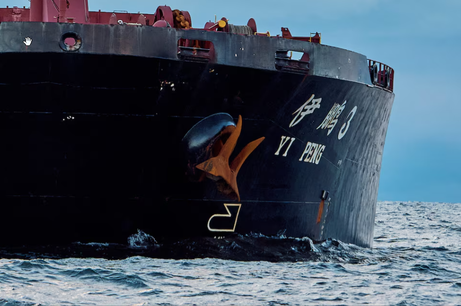 Yi Peng 3. Illustration: Reuters Chinesisches Frachtschiff Yi Peng 3