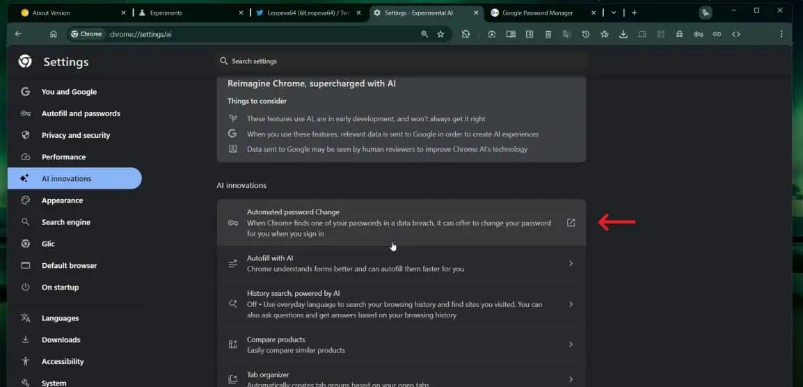 Schnittstelle zum Ändern des Passworts in Google Chrome Schnittstelle zum Ändern des Passworts in Google Chrome