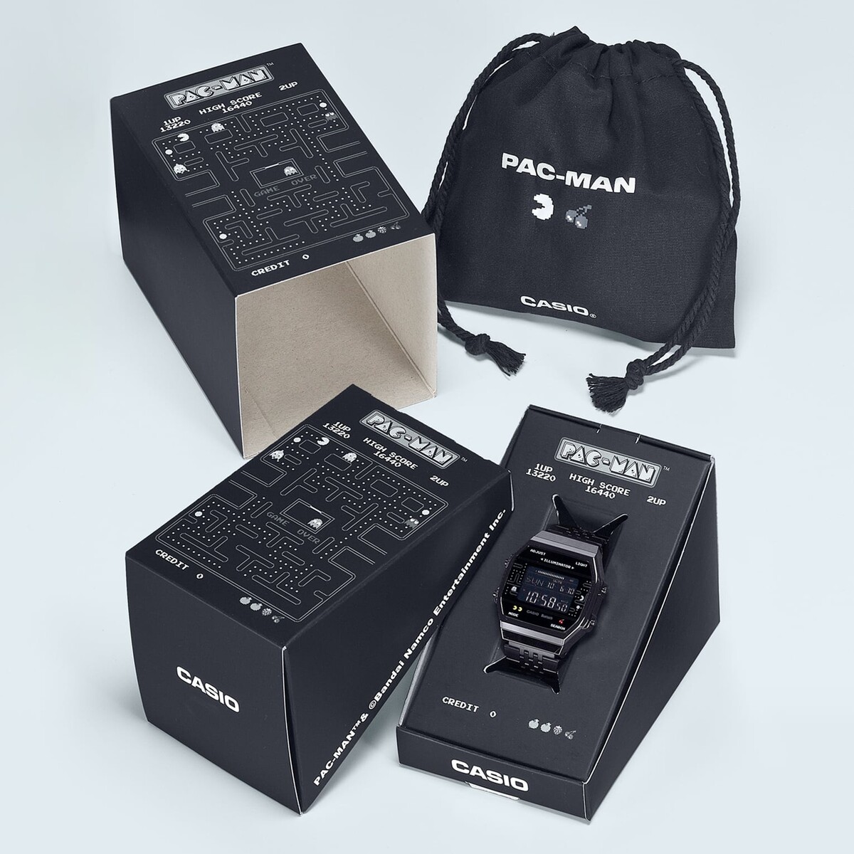 Casio ABL-100WEPC-1B Uhr mit Pac-Man Figuren