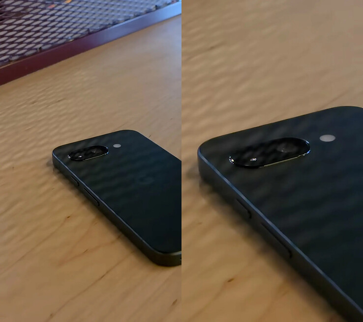 Google Pixel 9a abgebildet in der Samsung Galaxy S25 Edge Leck