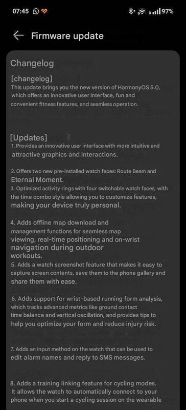 Huawei Watch GT 4 globales Update Version 5.0.0.36 Huawei Watch GT 4 globales Update Version 5.0.0.36