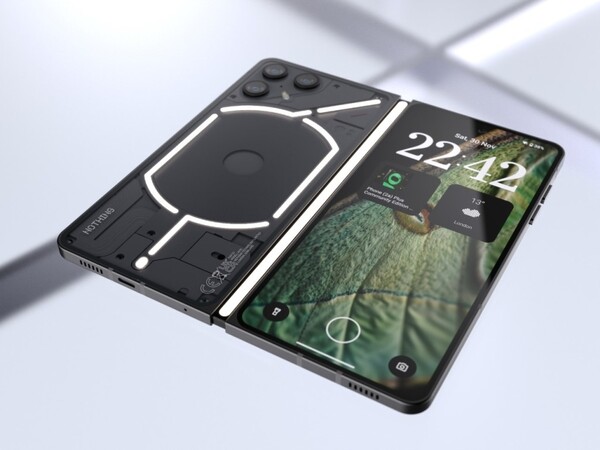 Lichtleiste am Scharnier des Nothing Fold Smartphones (1) Lichtleiste am Scharnier des Nothing Fold Smartphones (1)