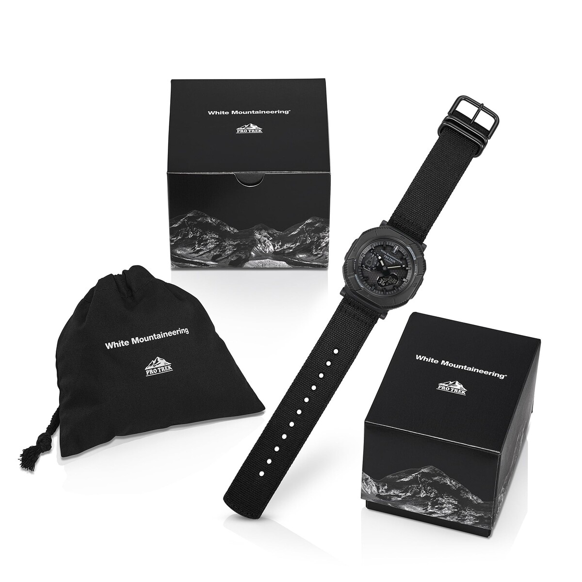 Casio Pro Trek PRJ-B001WM-1 vor der Kulisse einer Naturlandschaft Casio Pro Trek PRJ-B001WM-1 vor der Kulisse einer Naturlandschaft