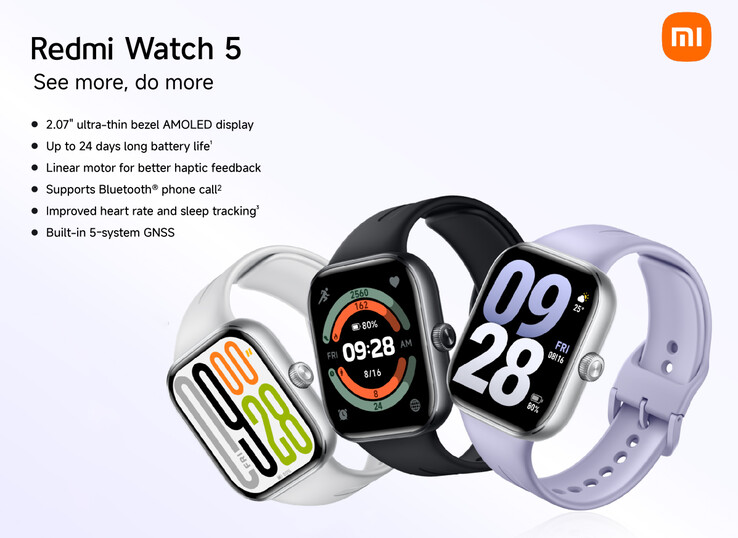 Hauptmerkmale und Farboptionen der Redmi Watch 5 Hauptmerkmale und Farboptionen der Redmi Watch 5