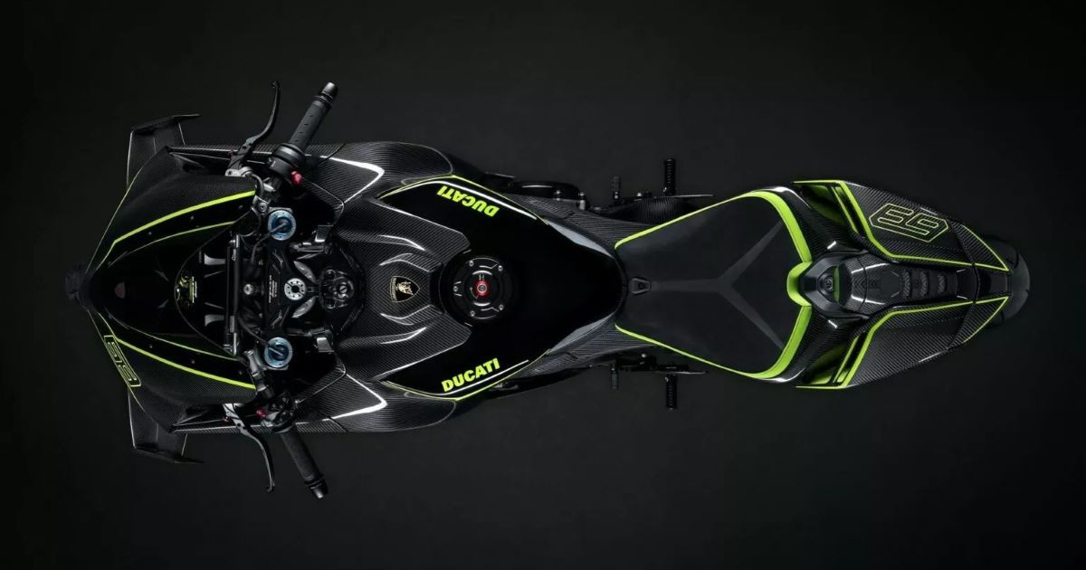 Ducati Panigale V4 Lamborghini-Sportmotorrad mit einzigartigen Designelementen Ducati Panigale V4 Lamborghini-Sportmotorrad mit einzigartigen Designelementen