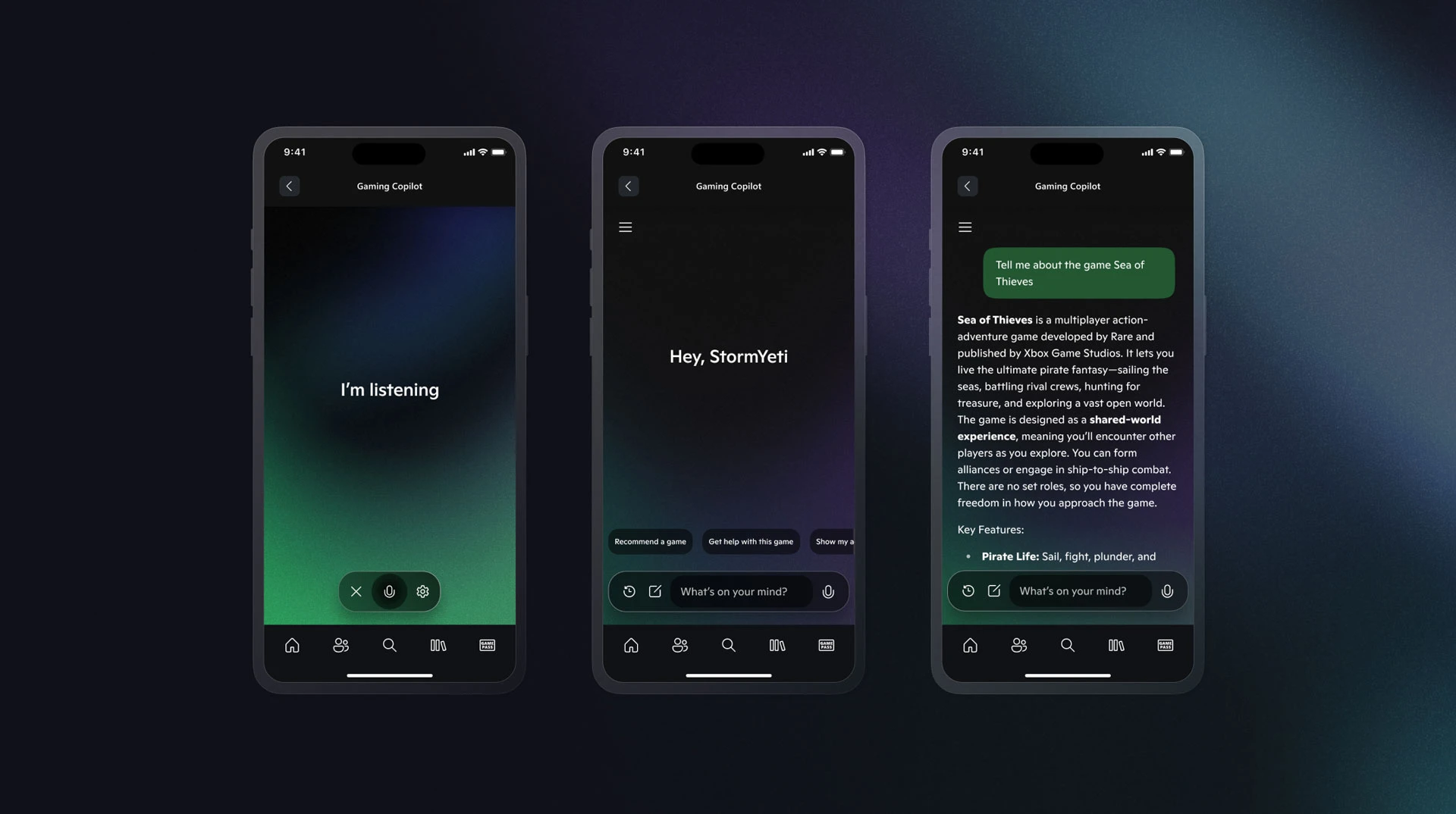 Screenshot der Copilot für Gaming-App Bild der Copilot für Gaming-App