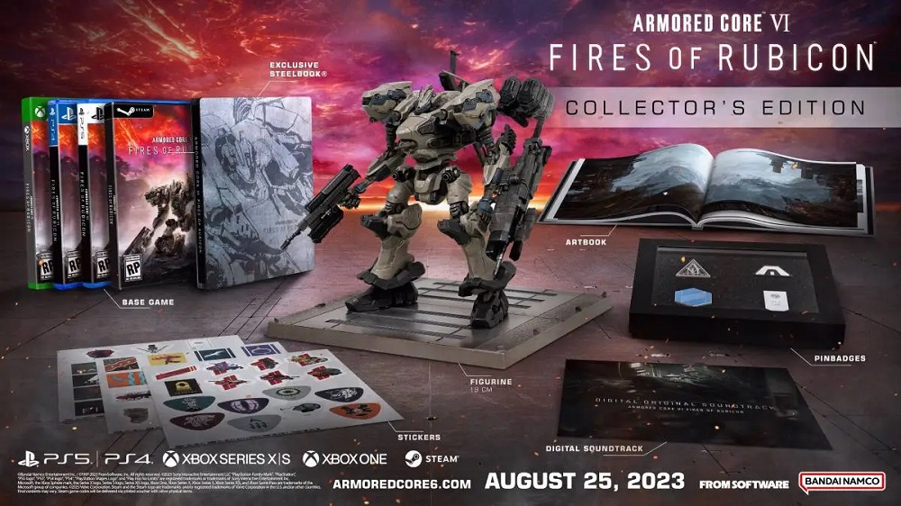 Die Collector's Edition von Armored Core VI: Fires of Rubicon ist jetzt erhältlich. Sie enthält einen detaillierten Mech, ein detailliertes Artbook und jede Menge Goodies-2 Die Collector's Edition von Armored Core VI: Fires of Rubicon ist jetzt erhältlich. Sie enthält einen detaillierten Mech, ein detailliertes Artbook und jede Menge Goodies-2