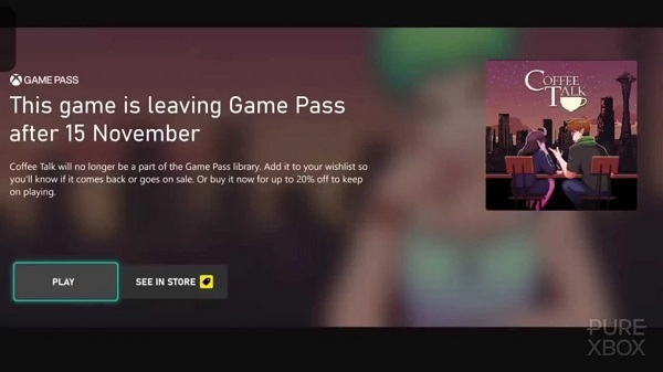 Neue Funktion des Xbox Game Pass: Nutzer des Dienstes erhalten jetzt Benachrichtigungen über Spiele, die bald den Katalog verlassen werden-3 Neue Funktion des Xbox Game Pass: Nutzer des Dienstes erhalten jetzt Benachrichtigungen über Spiele, die bald den Katalog verlassen werden-3