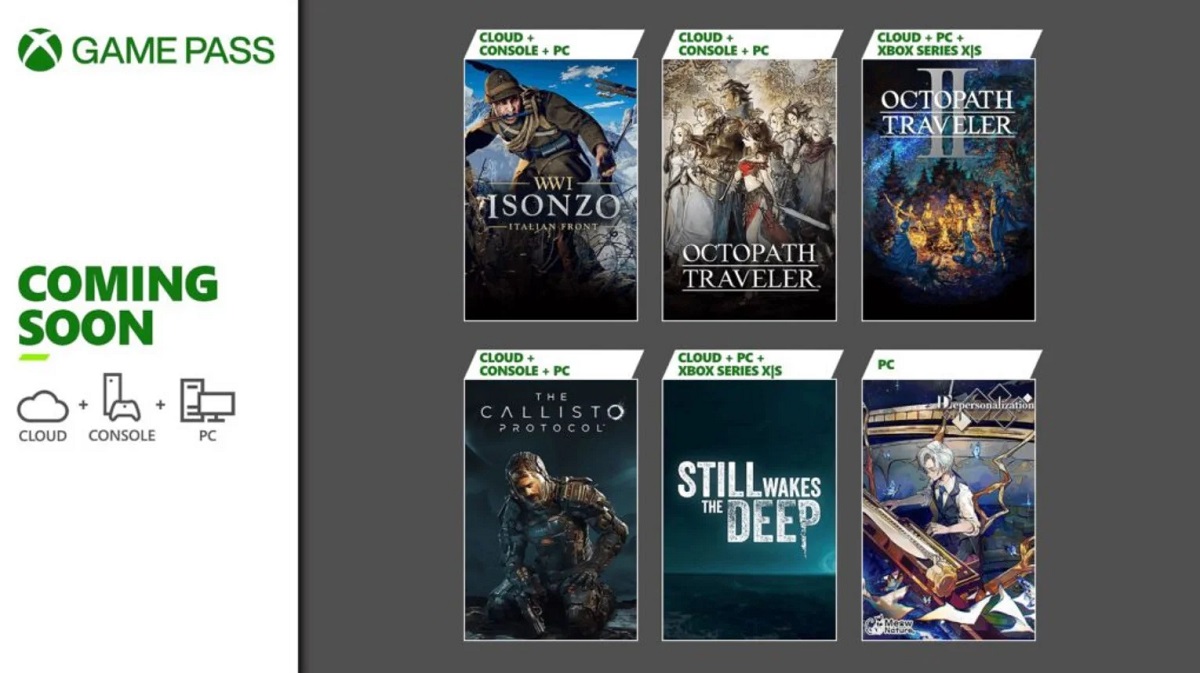Beide Teile von Octopath Traveler, The Callisto Protocol und der neue Horror Still Wakes the Deep: Microsoft hat die Xbox Game Pass-Neuheiten für die erste Juni-Hälfte enthüllt Beide Teile von Octopath Traveler, The Callisto Protocol und der neue Horror Still Wakes the Deep: Microsoft hat die Xbox Game Pass-Neuheiten für die erste Juni-Hälfte enthüllt