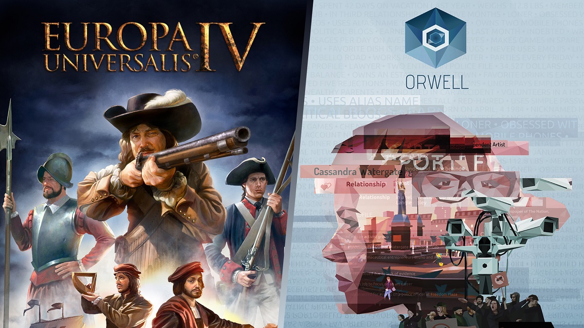 Die wöchentliche kostenlose Spieleverlosung in EGS hat begonnen. Diesmal gibt es das große Strategiespiel Europa Universalis IV und die ungewöhnliche Dystopie Orwell zu gewinnen: Keeping an Eye on You