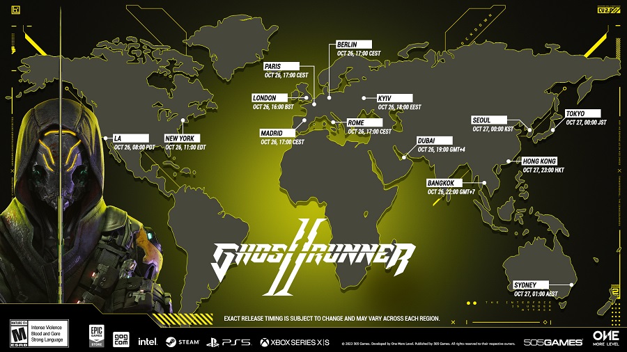 Die Entwickler des Cyberpunk-Actionspiels Ghostrunner 2 haben die genaue Veröffentlichungszeit des Spiels in den wichtigsten Zeitzonen bekannt gegeben-2 Die Entwickler des Cyberpunk-Actionspiels Ghostrunner 2 haben die genaue Veröffentlichungszeit des Spiels in den wichtigsten Zeitzonen bekannt gegeben-2