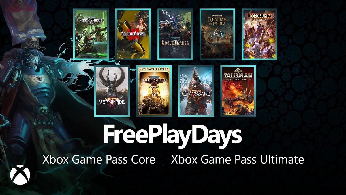 Im Rahmen der Free Play Days sind neun Spiele aus der beliebten Warhammer-Serie für Xbox Game Pass Core- und Ultimate-Abonnenten verfügbar Im Rahmen der Free Play Days sind neun Spiele aus der beliebten Warhammer-Serie für Xbox Game Pass Core- und Ultimate-Abonnenten verfügbar