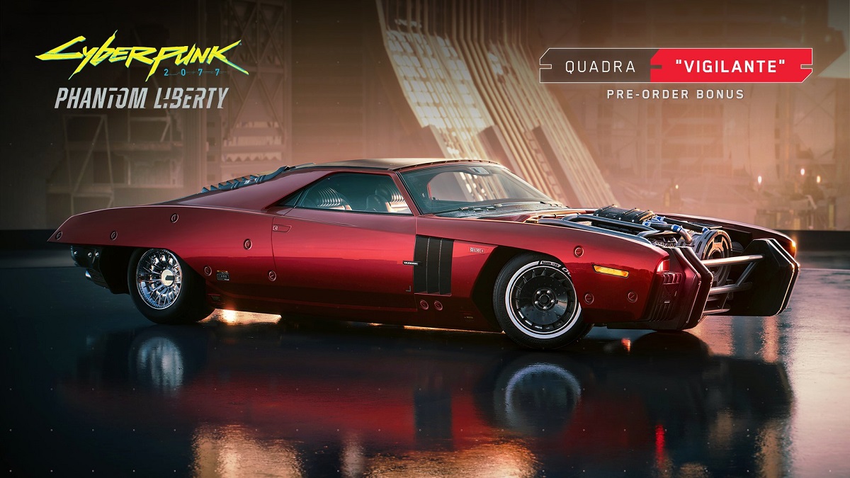 Für die Vorbestellung der Phantom Liberty-Erweiterung für Cyberpunk 2077 erhalten die Spieler einen coolen Bonus - den Quadra Sport R-7 Für die Vorbestellung der Phantom Liberty-Erweiterung für Cyberpunk 2077 erhalten die Spieler einen coolen Bonus - den Quadra Sport R-7