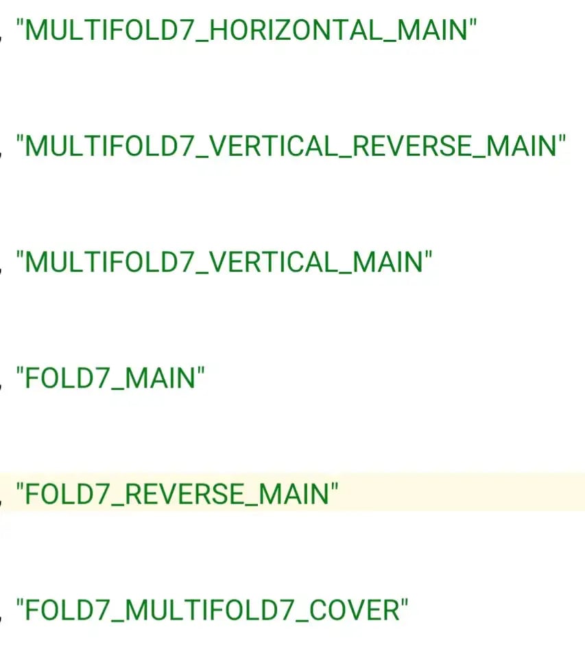 In den One UI 8-Dateien wird der Name "Multifold 7" erwähnt. Illustration: Android Authority