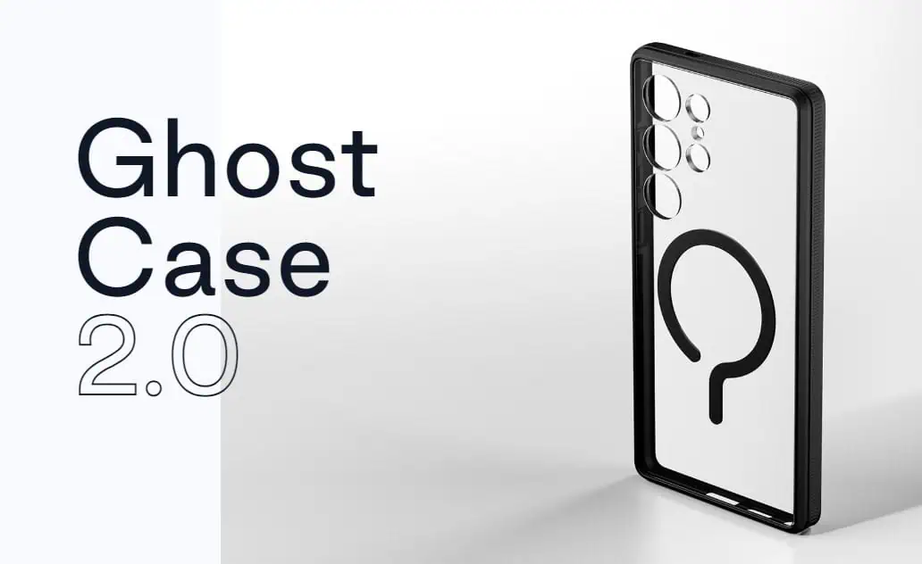 Rendering des Galaxy S25 Ultra mit Ghost Case 2.0