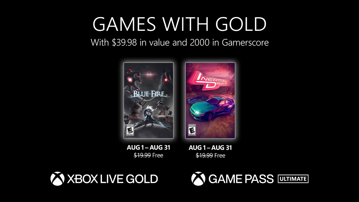 Xbox Live Gold-Abonnenten erhalten im August zwei großartige Spiele: Blue Fire und Inertial Drift