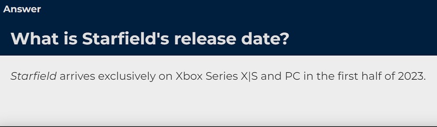Bethesda hat bestätigt, dass Starfield in der "ersten Hälfte des Jahres 2023" erscheinen wird.-2