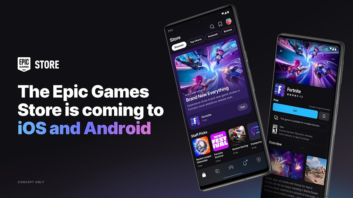 Im Jahr 2024 wird der Epic Games Store auf iOS und Android erscheinen. Der Katalog des Shops wird nicht nur PC-Spiele, sondern auch mobile Apps enthalten Im Jahr 2024 wird der Epic Games Store auf iOS und Android erscheinen. Der Katalog des Shops wird nicht nur PC-Spiele, sondern auch mobile Apps enthalten