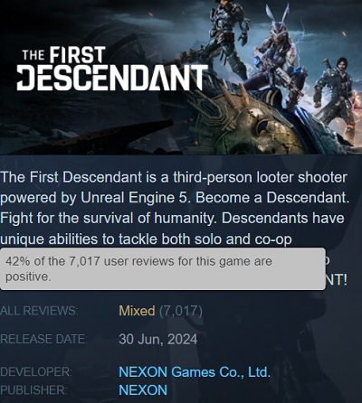 "Eine Kopie von Destiny von AliExpress": Der neue Shooter The First Descendant erfreut sich großer Beliebtheit, wird aber zu Recht kritisiert-3 "Eine Kopie von Destiny von AliExpress": Der neue Shooter The First Descendant erfreut sich großer Beliebtheit, wird aber zu Recht kritisiert-3