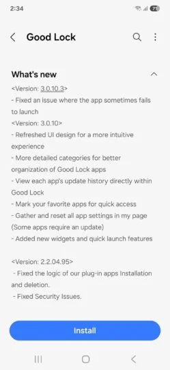 Good Lock 3.0.10.3 Update Good Lock 3.0.10.3 Update