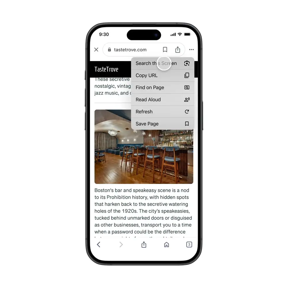 Google app iOS Lens Suchbildschirm Google app iOS Lens Suchbildschirm
