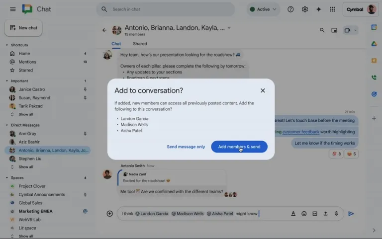 @Erwähnungen zu Google Chat hinzufügen @Erwähnungen zu Google Chat hinzufügen