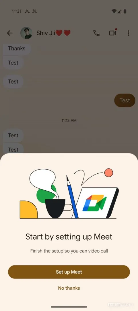 Neue Videoanrufoption in Google Messages Neue Videoanrufoption in Google Messages